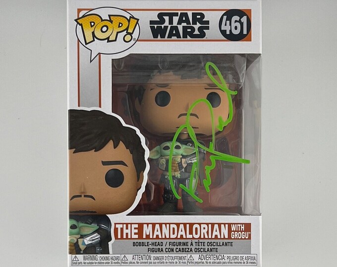 Din Djarin Autographed Funko Pop the Mandalorian Pedro Pascal Signed