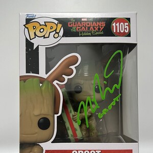 Groot Autographed Funko Pop | Guardians of the Galaxy | Vin Diesel Signed |  Signature with COA