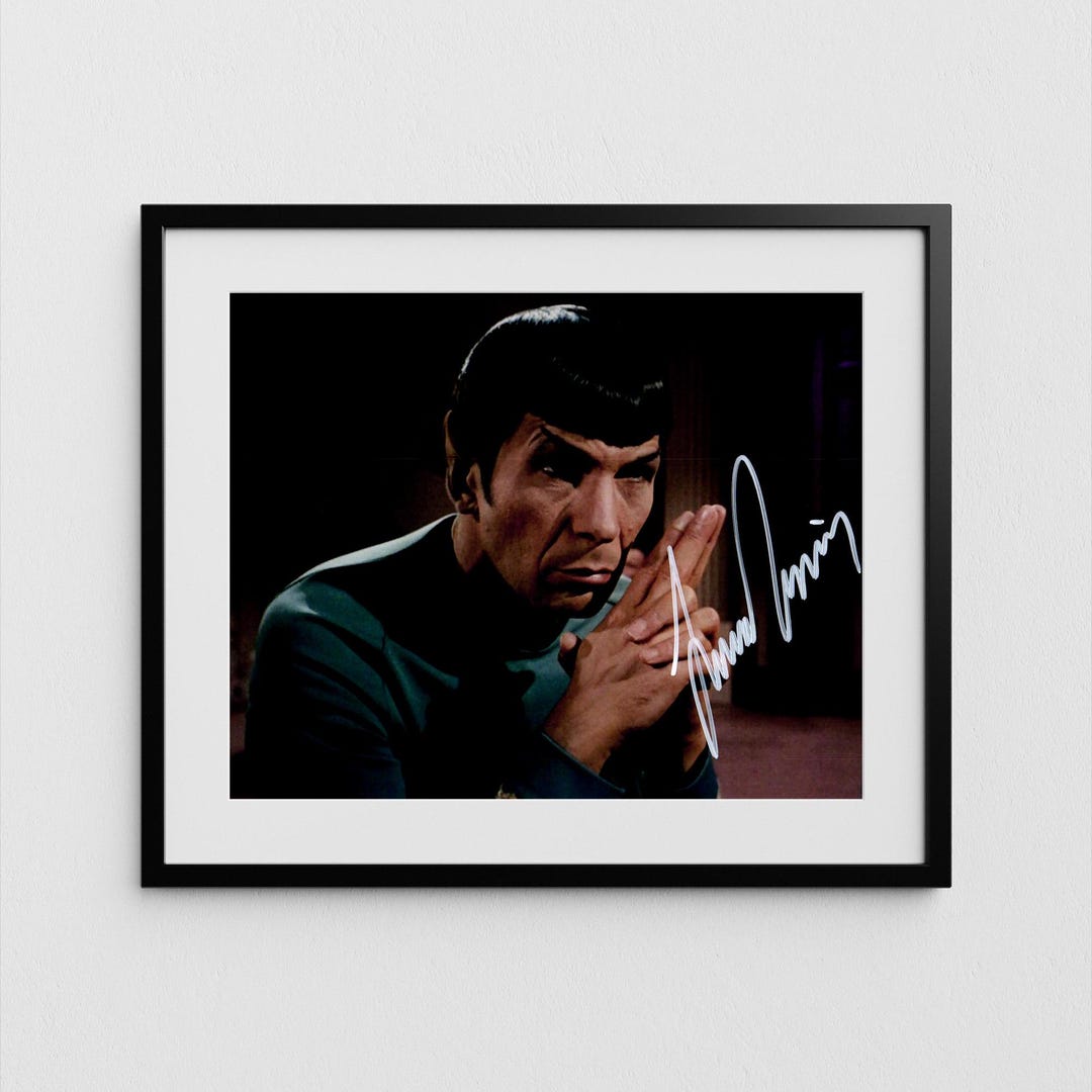 Leonard Nimoy Signed Star Trek Autograph Spock Poster Authentic