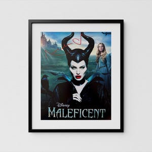 Angelina Jolie Autograph Maleficent Signed Poster Authentic Signature with COA