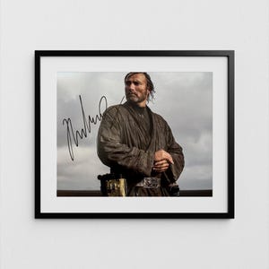 Mads Mikkelsen Autographed Star Wars Poster: Galen Erso Signed Photo with COA