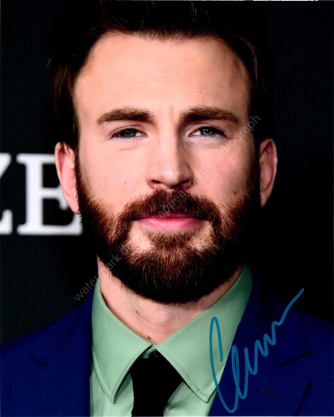 Chris Evans Autograph Signed Photo 8x10 Signature With COA Etsy