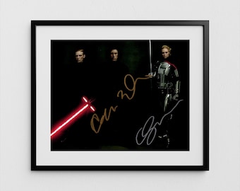 Adam Driver & Gwendoline Christie Autographed Star Wars Poster (COA)