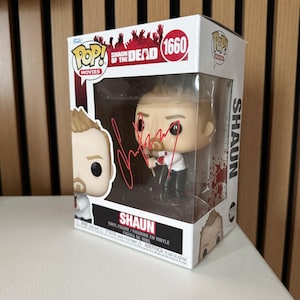 Simon Pegg signierte Funko Pop Shaun of the Dead Autogrammsignatur mit COA