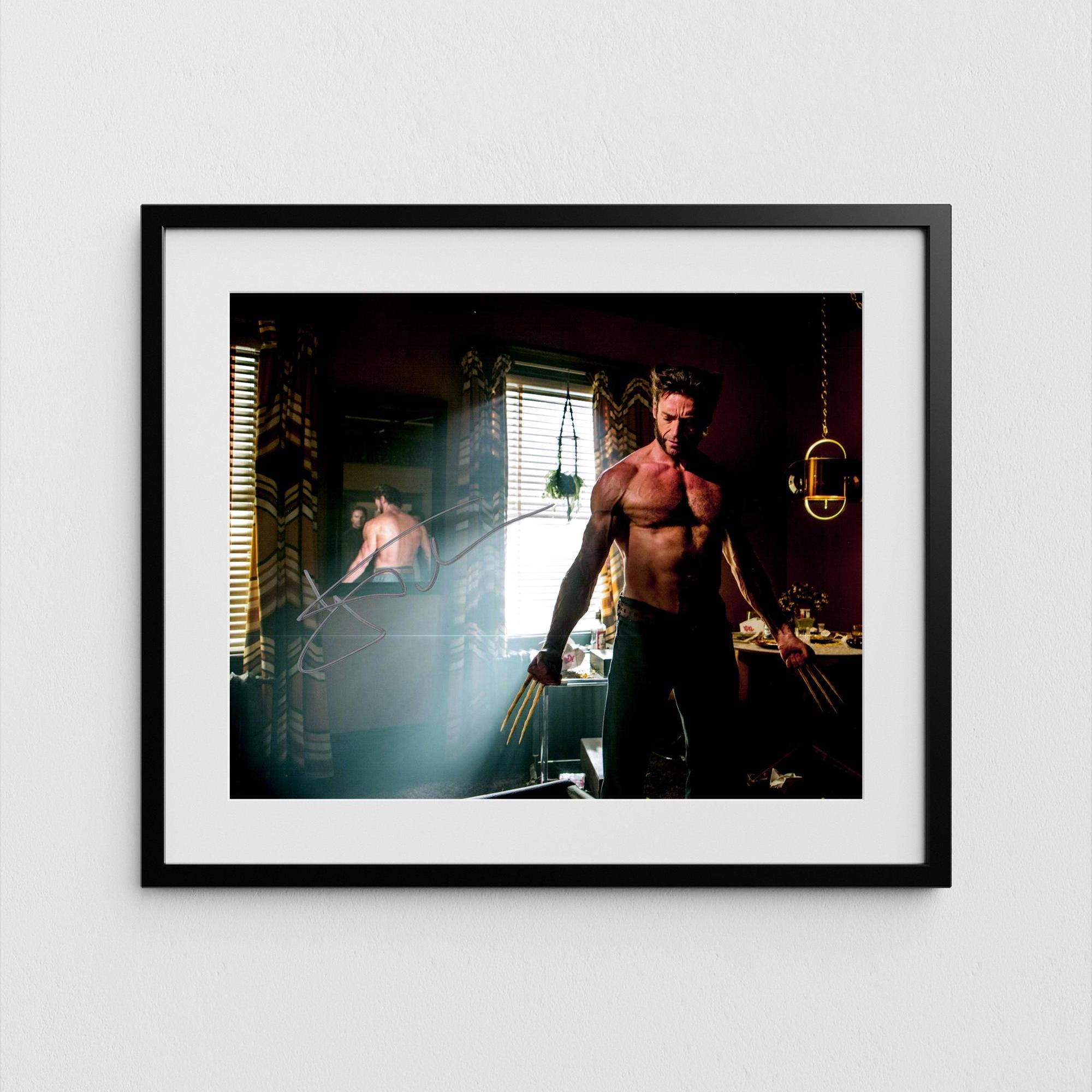 Póster de X-Men firmado por Hugh Jackman con autógrafo de Wolverine y firma auténtica con certificado de autenticidad.