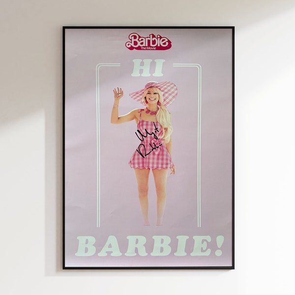 Barbie Signed Movie Poster | Margot Robbie Autograph | 24x36 Inches | Signature with COA