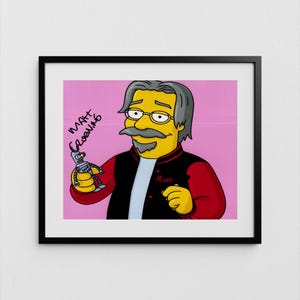 Matt Groening Autograph The Simpsons Signed Poster Authentic Signature with COA