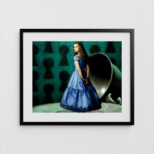 Mia Wasikowska Autograph Alice in Wonderland Signed Poster Authentic Signature with COA