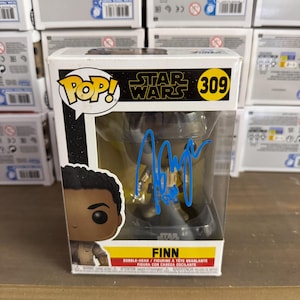 John Boyega signierte Funko Pop Star Wars Autogramm Finn Signature mit COA