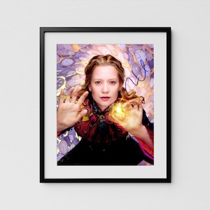 Mia Wasikowska Autograph Alice in Wonderland Signed Poster Authentic Signature with COA