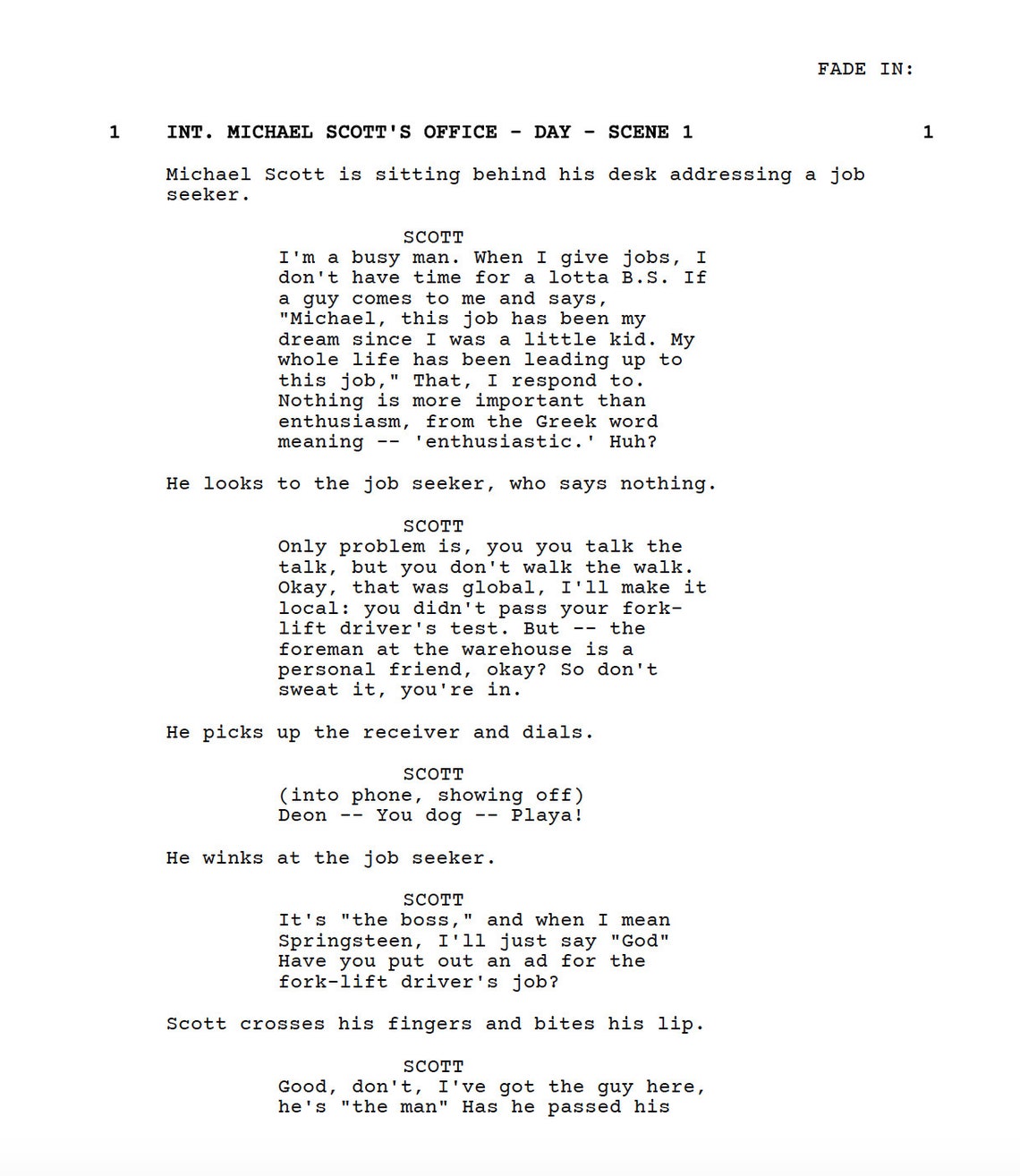 THE OFFICE Signed Movie Script Screenplay Reprint Signature Etsy