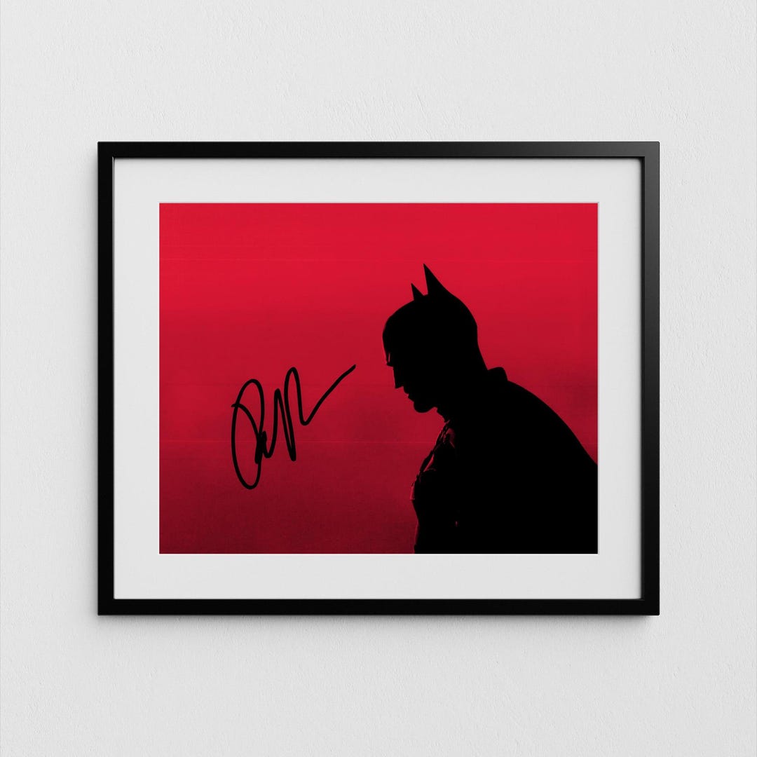 Batman Signature Line Robert Pattinson Autograph the Batman Signed Poster Authentic Signature ...