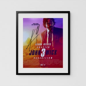 Keanu Reeves Autograph John Wick Signed Poster Authentic Signature with COA
