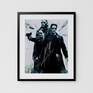 Keanu Reeves Autograph Matrix Signed Poster Neo Authentic Signature with COA
