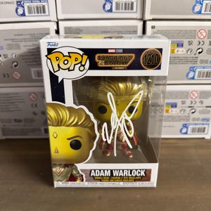 Will Poulter Signed Funko Pop Guardians of the Galaxy Autograph Adam Warlock Signature with COA