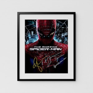 Emma Stone + Andrew Garfield Autogramm von Amazing Spider-Man Signiertes Poster Authentische Signatur mit COA