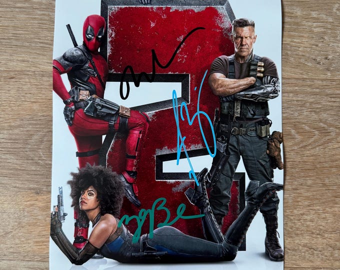 Deadpool Cast Autograph Reynolds Brolin Beetz Authentic Signed Photo ...