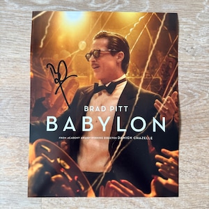 Brad Pitt Autogramm Babylon Authentische signierte Signatur mit Echtheitszertifikat