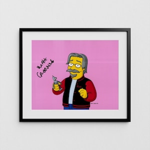 Matt Groening Autograph The Simpsons Signed Poster Authentic Signature with COA