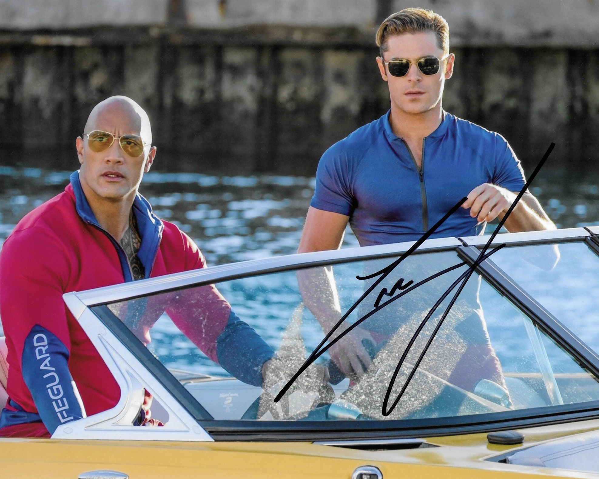 Zac Autograph Baywatch Matt Brody Photo Etsy España