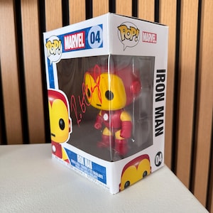 Robert Downey Jr. Signed Funko Pop Iron Man Autograph Avengers Signature with COA
