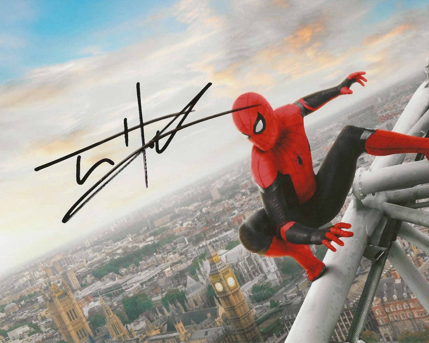 TOM HOLLAND Autograph Spider-Man Signed Photo Peter Parker - Etsy España