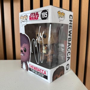 Chewbacca Signed Funko Pop Star Wars Autograph Joonas Suotamo Signature with COA