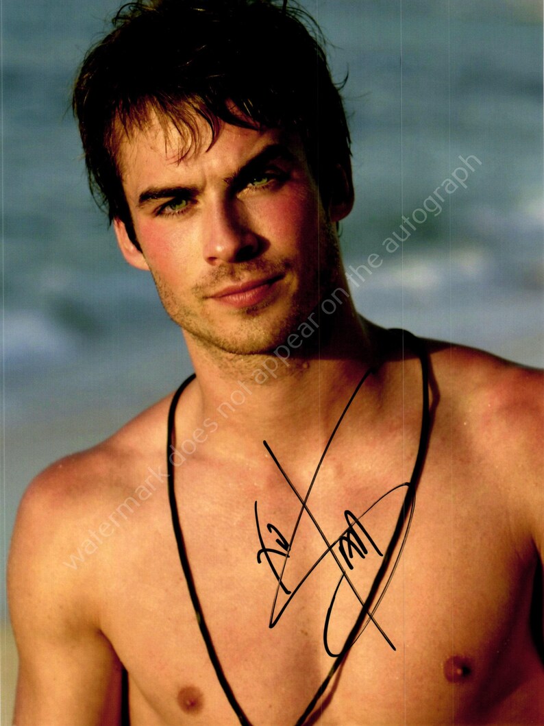 IAN SOMERHALDER Autograph Signed Photo 6x8 Signature Etsy