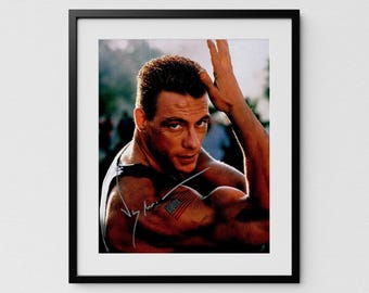 Jean-Claude van Damme Autograph Street Fighter Signed Poster Authentic Signature with COA