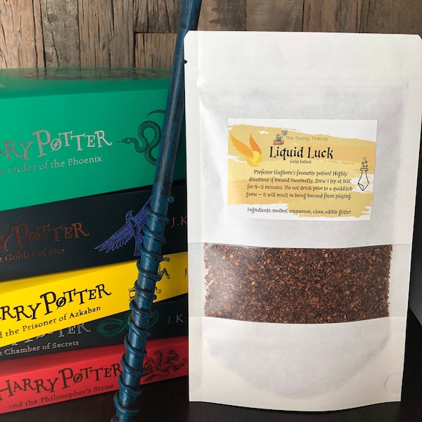 Suerte líquida / 50 g de té de Rooibos de hojas sueltas / Inspirado en Harry Potter / Bookish