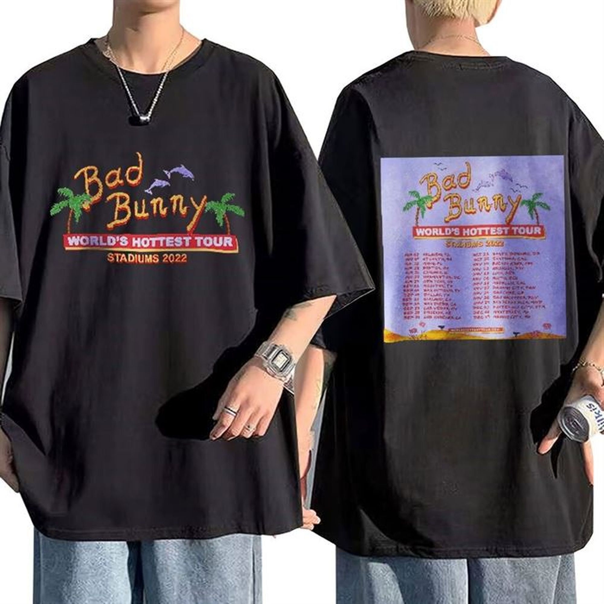 Bad Bunny Worlds Hottest Tour 2022, Bad Bunny Shirt ,Bad Bunny Worlds ...