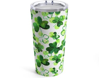 St Patricks Day Stethoscope Nurse Tumbler Shamrock Nurse Stainless Steel Cup Personalized Nurse Gift Tumbler St Paddys Day Tumbler