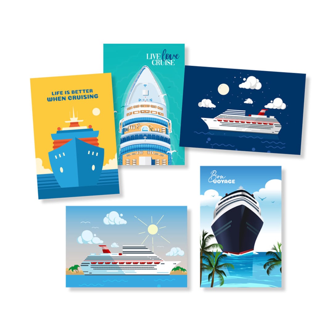 Greeting & Gratuity Cruise Ship Cards Pack of 5 Etsy