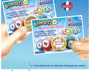 Annonce grossesse originale carte à gratter chance fortune bébé est en route ticket réaliste cadeau surprise famille style fdj exp. rapide!