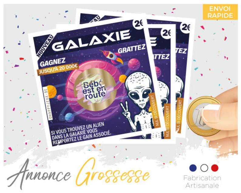 Baby Expecting Cards Rapide Annonce Grossesse Originale Carte U00e0 Gratter Chance Tr U00e8fle B U00e9b U00e9 Est En Route Ticket R U00e9aliste Cadeau Surprise Famille Style Fdj Exp Paper Party Supplies