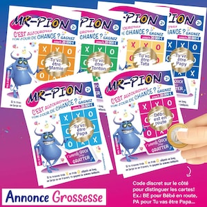 annonce grossesse carte à gratter jeu similaire fdj idée originale ticket a gratter astro zodiac papa famille signe zodiaque Envoi rapide MrPion