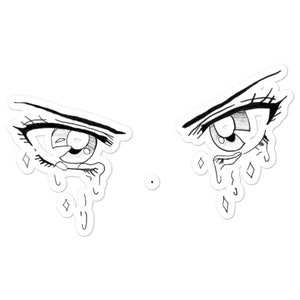 Anime Lewd Crying Eyes Sticker Sad Girl Eyes Anime Girl Etsy