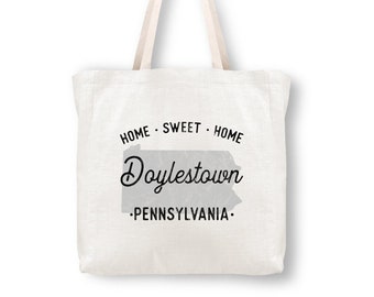 Doylestown tote bag - add coordinating key chains, cosmetic bag, pencil case an so much more to show your local love!