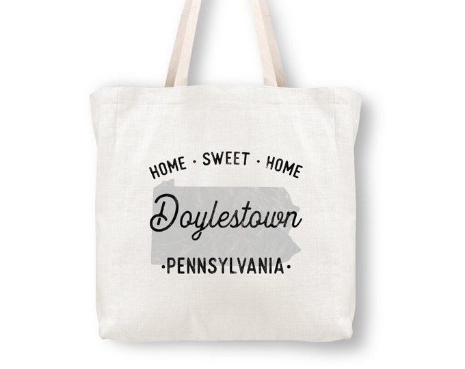 Doylestown tote bag - add coordinating key chains, cosmetic bag, pencil case an so much more to show your local love!