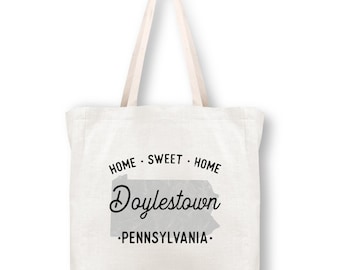 Doylestown tote bag - add coordinating key chains, cosmetic bag, pencil case an so much more to show your local love!