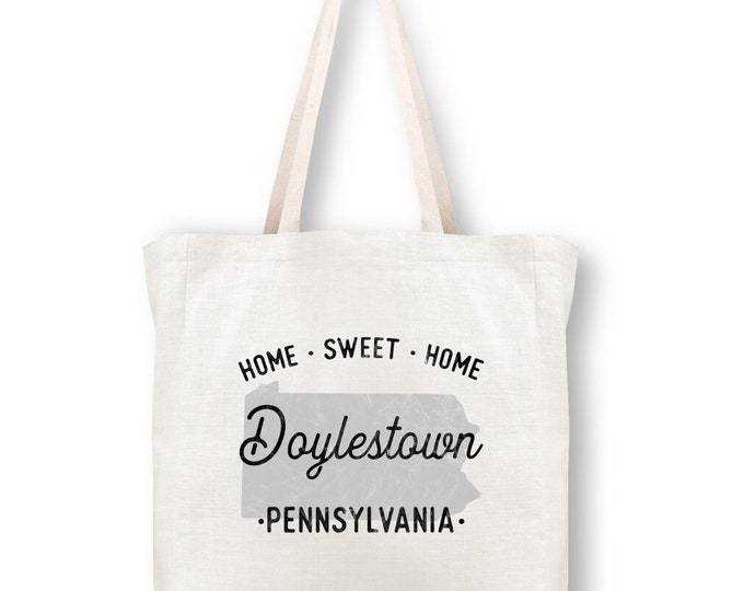 Doylestown tote bag - add coordinating key chains, cosmetic bag, pencil case an so much more to show your local love!