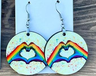 Pride Ally Earrings (listing is for ONE pair of earrings, you choose which size)