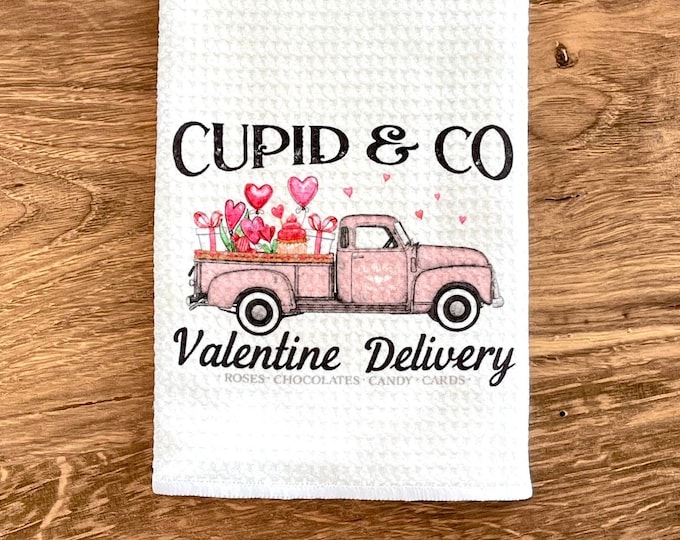 Valentines Day Kitchen towel - Cupid