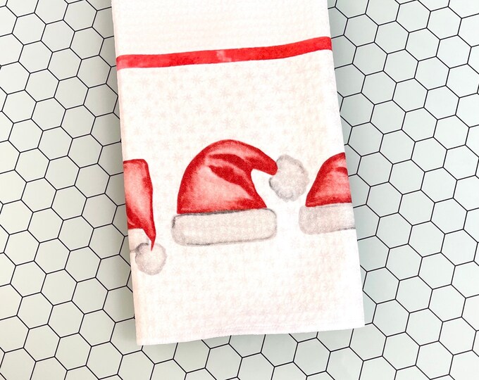 Christmas Kitchen towel - Santa hats