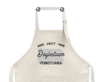 Doylestown Apron - add optional oven mitts, pot holders, towels and more for an unforgettable housewarming gift! (logo)