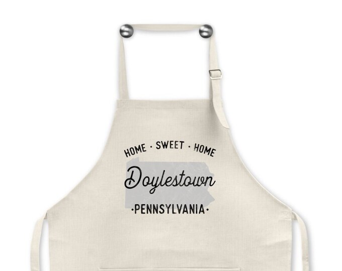 Doylestown Apron - add optional oven mitts, pot holders, towels and more for an unforgettable housewarming gift! (logo)