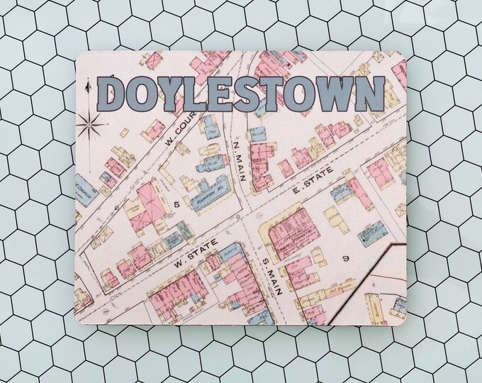 Doylestown mouse pad, optional coaster.