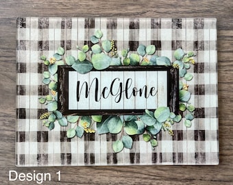 Personalized Glass 11x15 Cutting board