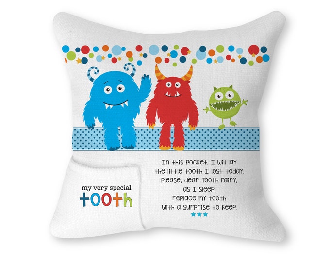Tooth Fairy Pillow - Monsters