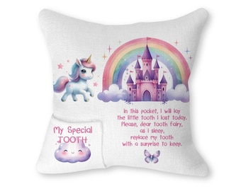 Tooth Fairy Pillow - Unicorn Rainbow